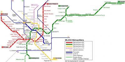 Milan metro ramani 2016